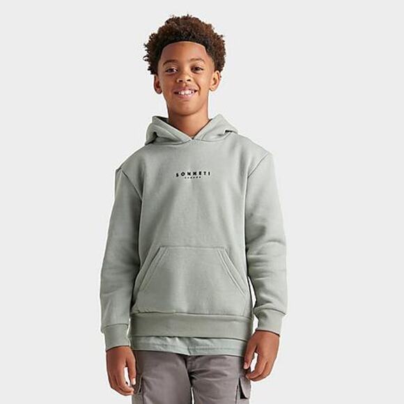 Sonneti London Kids' Green Cozy Fleece Pullover Hoodie Sweatshirt - XL - Picture 1 of 7